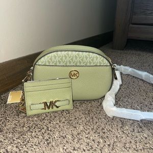 MK crossbody & card case